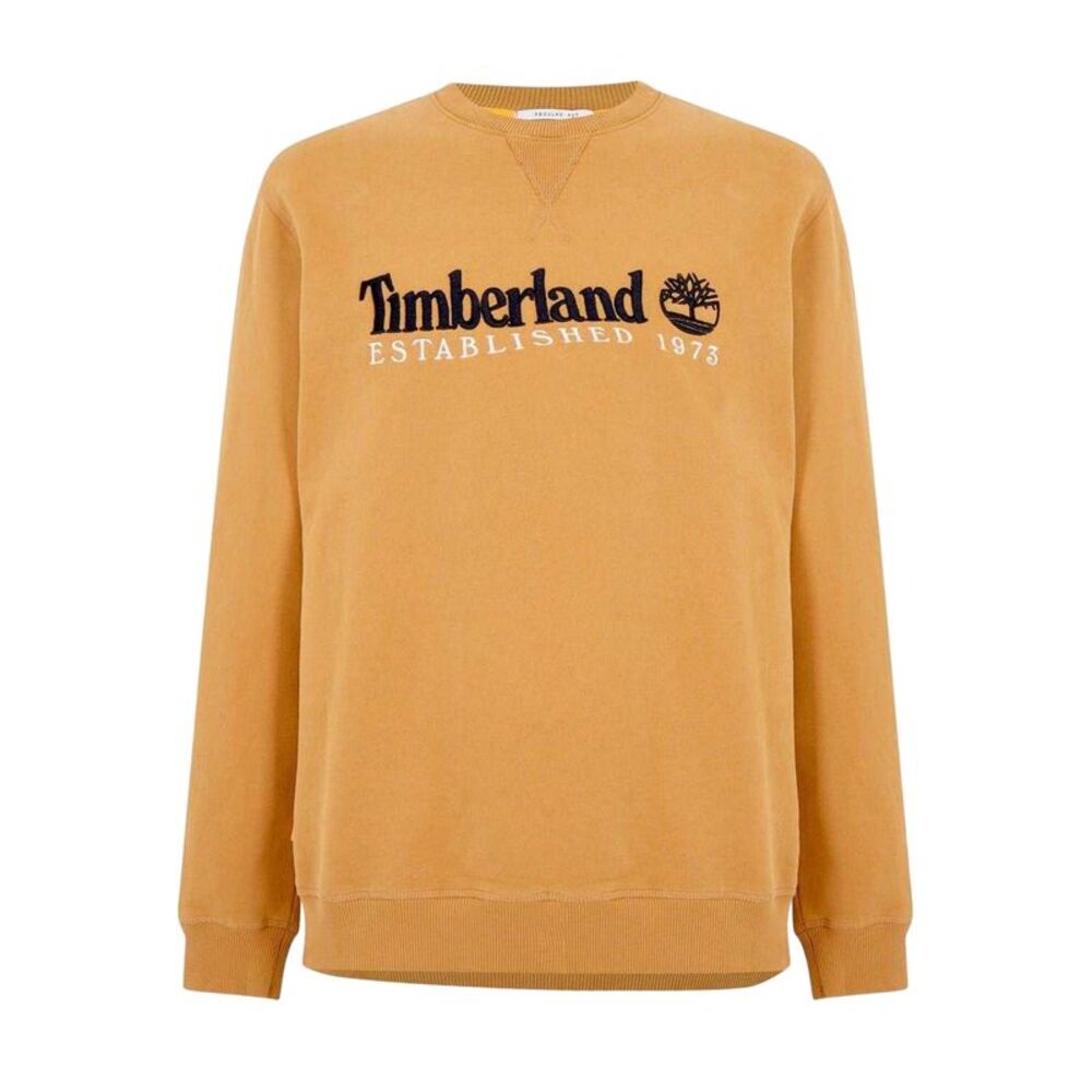 Timberland Mens Heritage Cotton Blend Crew Neck Regular Sweatshirt / Wheat